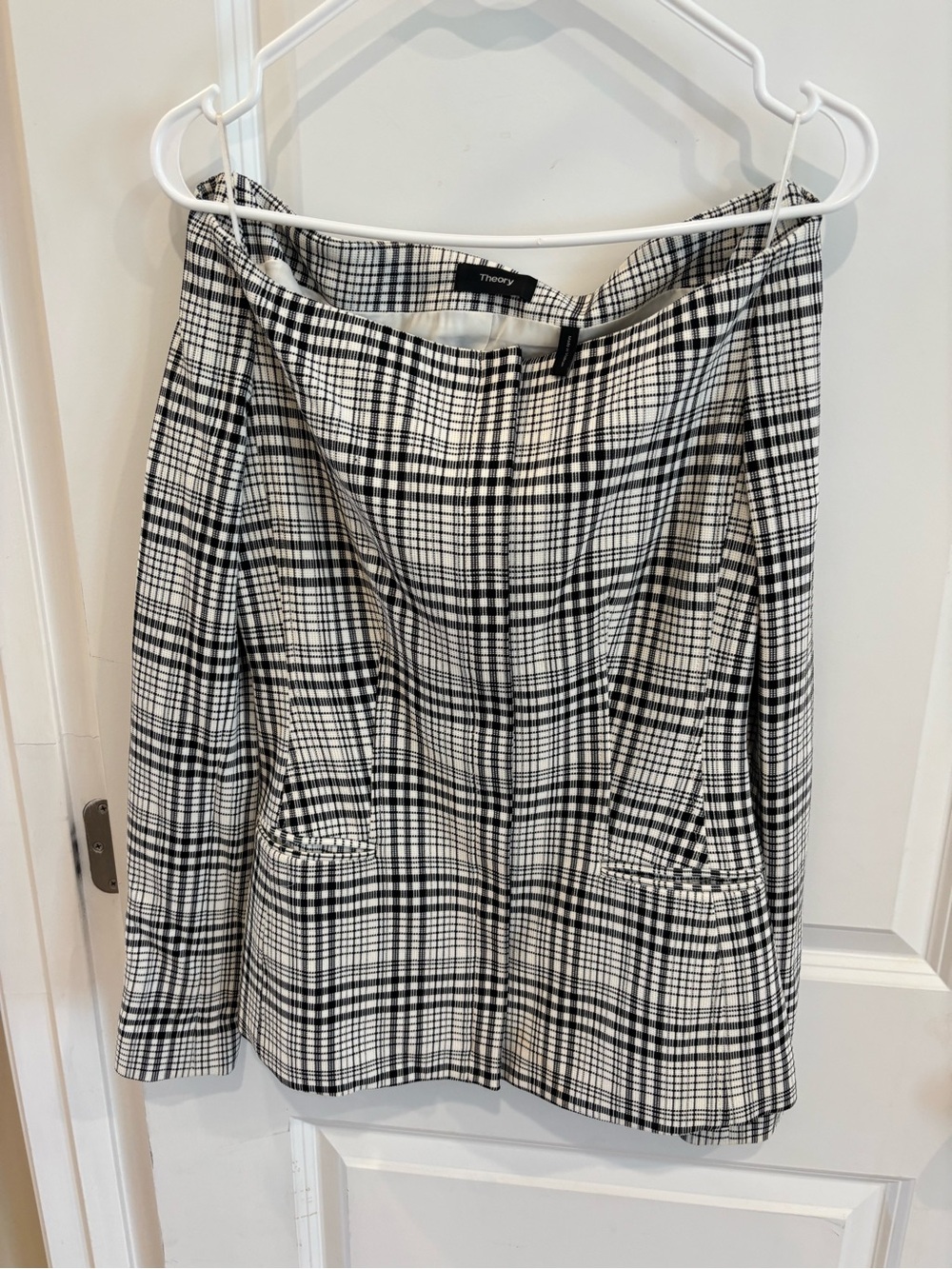 Theory Black & White Plaid Blazer